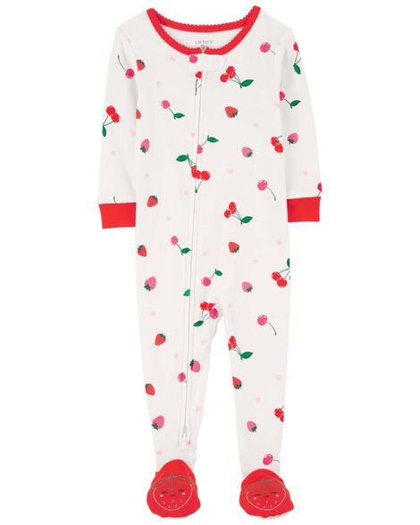Carters Baby Nightgowns Baby 1-Piece Strawberry 100% Snug Fit
