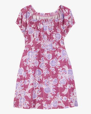 Product image 1 of Toddler Smocked Floral Print Dress - Pink