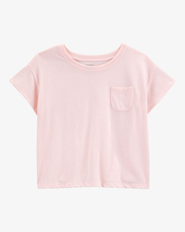Product image 1 of Kid Solid Short-Sleeve Fashion Top - Pink