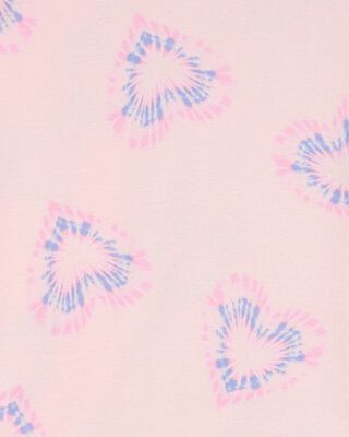 Product image 2 of Kid 2-Piece Tie-Dye Hearts 100% Snug Fit Cotton Pajamas - Pink