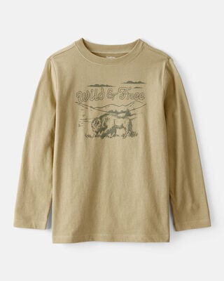 Boys French Terry Hoodie - Brown
