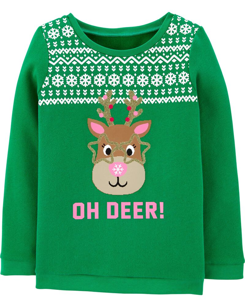 Oh Deer Christmas Crew Neck Sweatshirt Carters Com