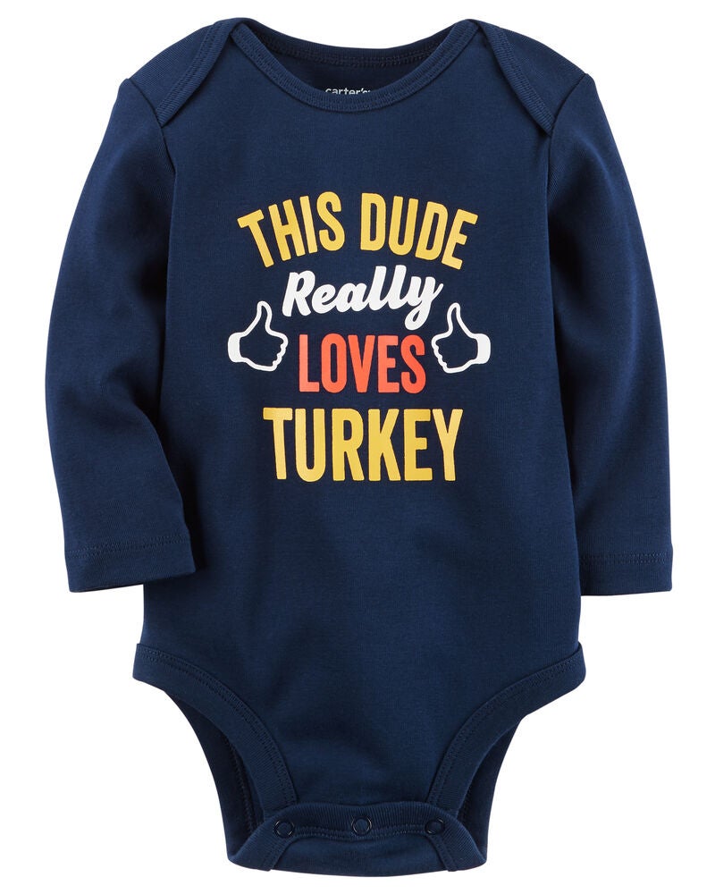 This Dude Loves Turkey Collectible Bodysuit Carters Com