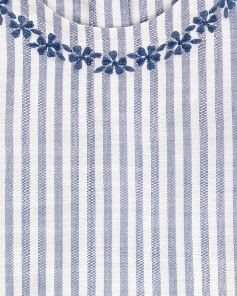  Product image 2 of Toddler Striped Linen Look-Alike Fashion Tank - Blue/White