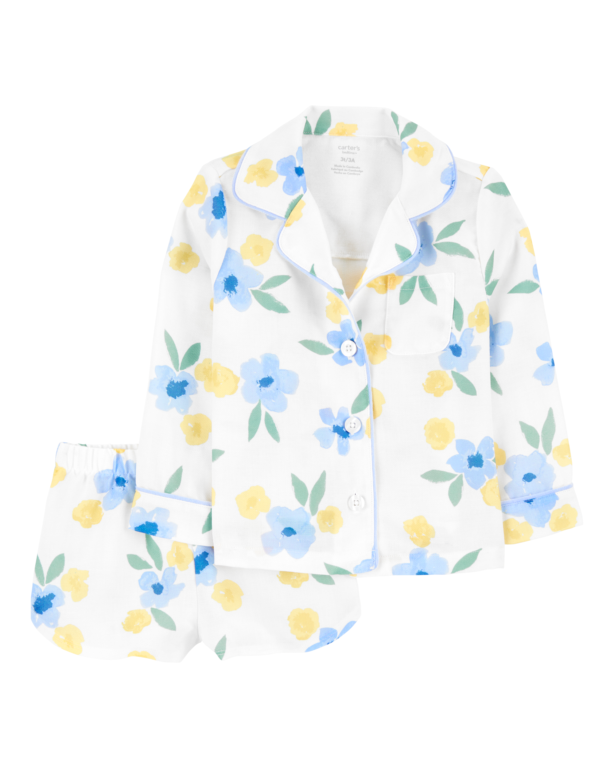 Toddler Floral Loose Fit 2-Piece Pajamas