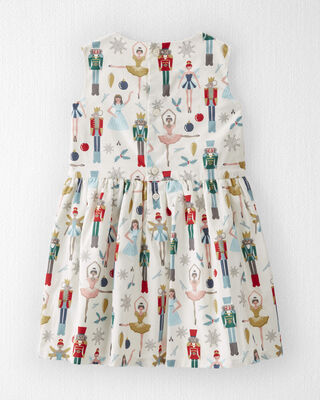 Product image 2 of Toddler Girl Organic Cotton Dress in Nutcracker Print