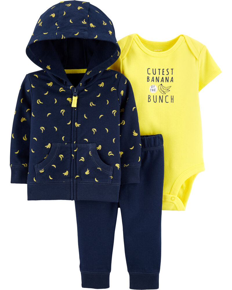3 Piece Banana Little Jacket Set Carters Com