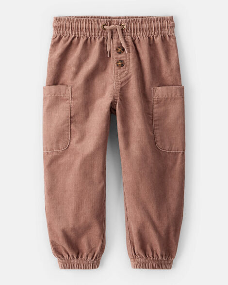 Toddler Boy Corduroy Joggers - Brown