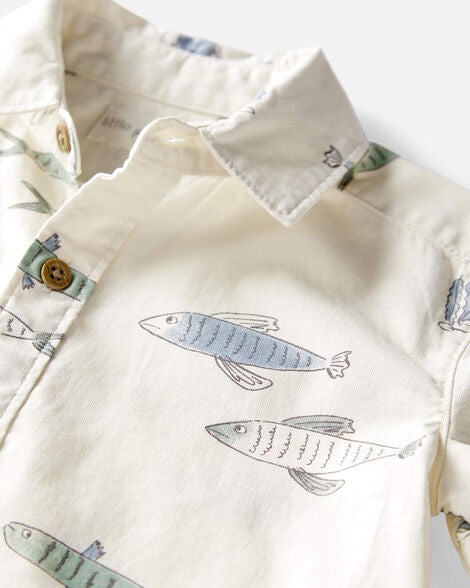  Product image 5 of Toddler 2-Piece Fish-Print Set Made with Organic Cotton