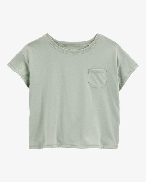  Product image 1 of Kid Solid Short-Sleeve Fashion Top - Green