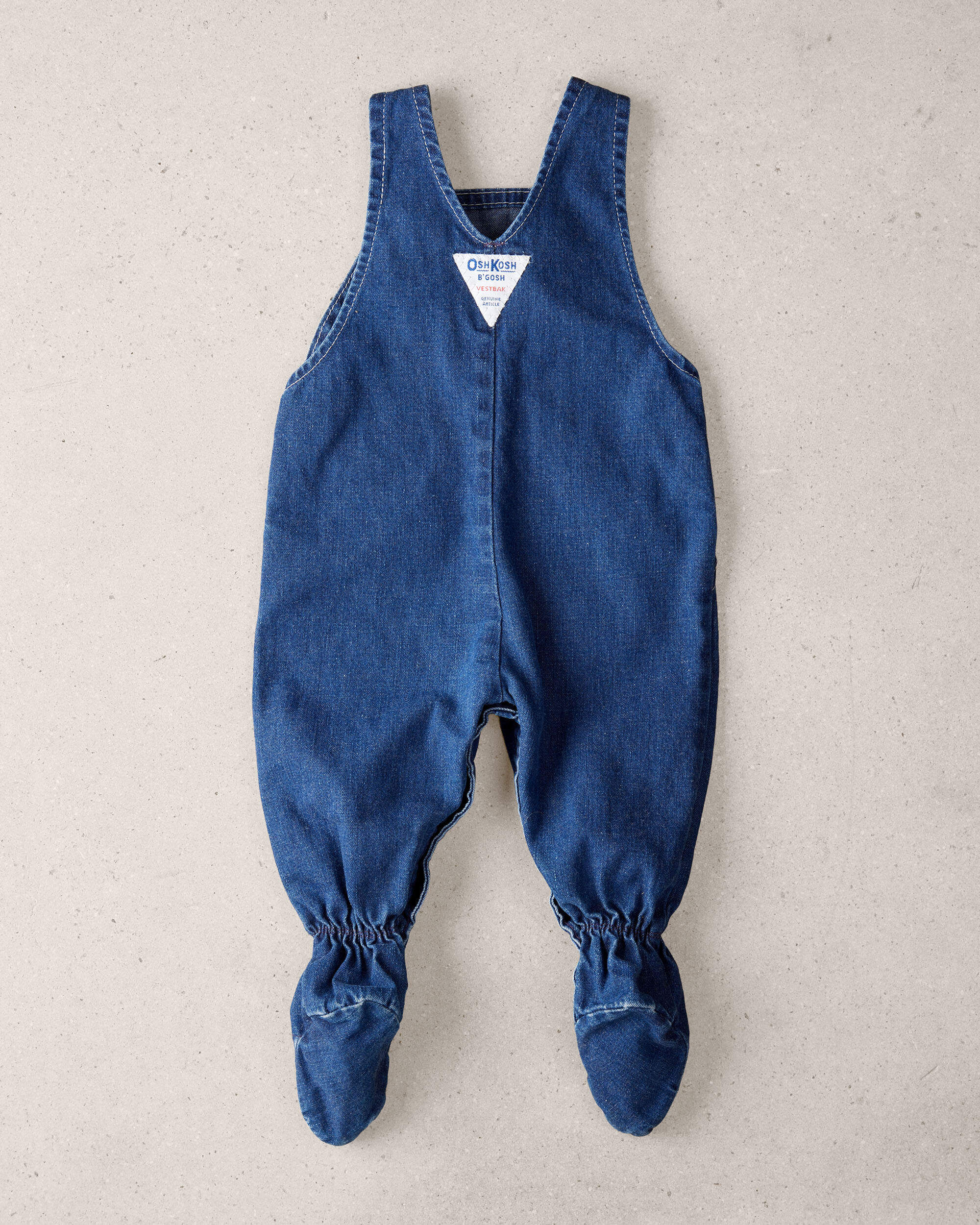 Baby 6M Rare Vintage Dark Denim Footie Overalls from the OshKosh Archive Release