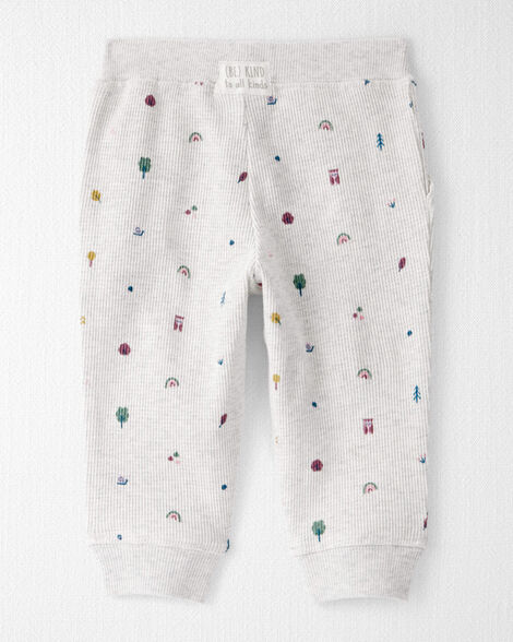 Baby 2-Piece Organic Cotton Waffle Knit Set in Shadow Fox Print