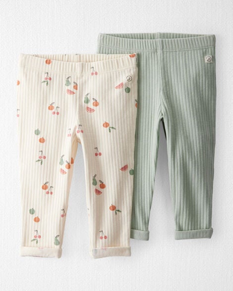  Product image 1 of Baby 2-Pack Organic Cotton Rib Leggings