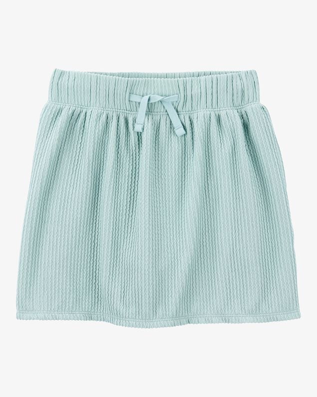 Product image 1 of Kid Ribbed Textured Drawstring Skort -  Green