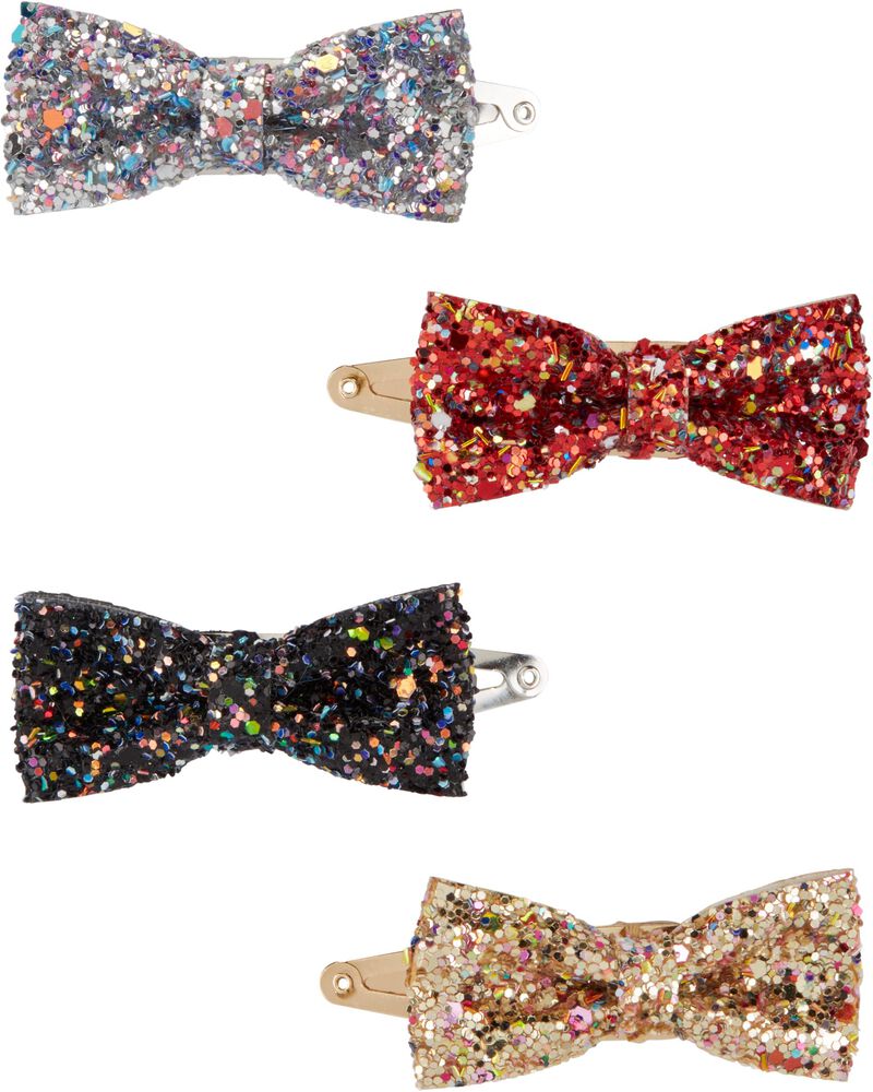 4 Pack Holiday Bow Hair Clips Carters Com