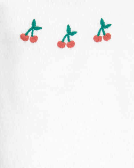 Product image 3 of Baby Girl 3-Piece Striped Cherry Print Outfit Set - White/Pink