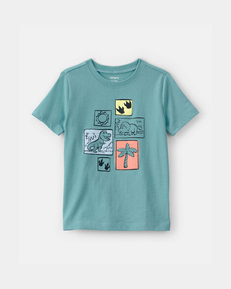 toddler dinosaur  graphic tee - blue