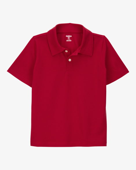 Boys Pique Uniform Polo Shirt - Red