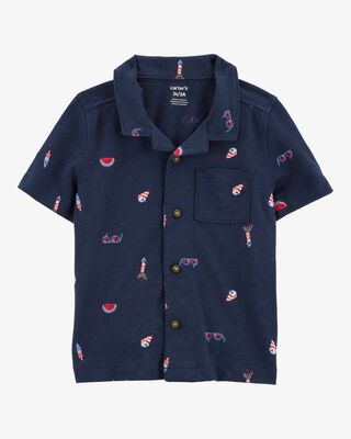Product image 1 of Toddler 4th Of July Icons Button-Down Shirt