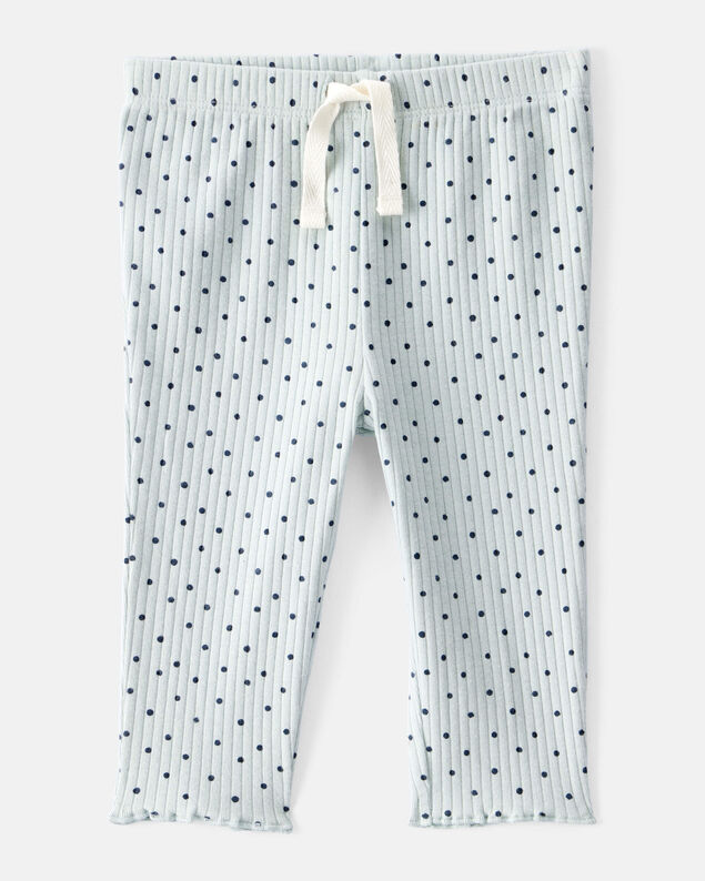 Product image 1 of Baby Girl Polka Dot Print Cotton Pull-On Pants - Blue