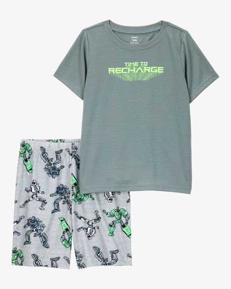  Product image 1 of Boys Gaming Print Loose Fit 2-Piece Pajamas 