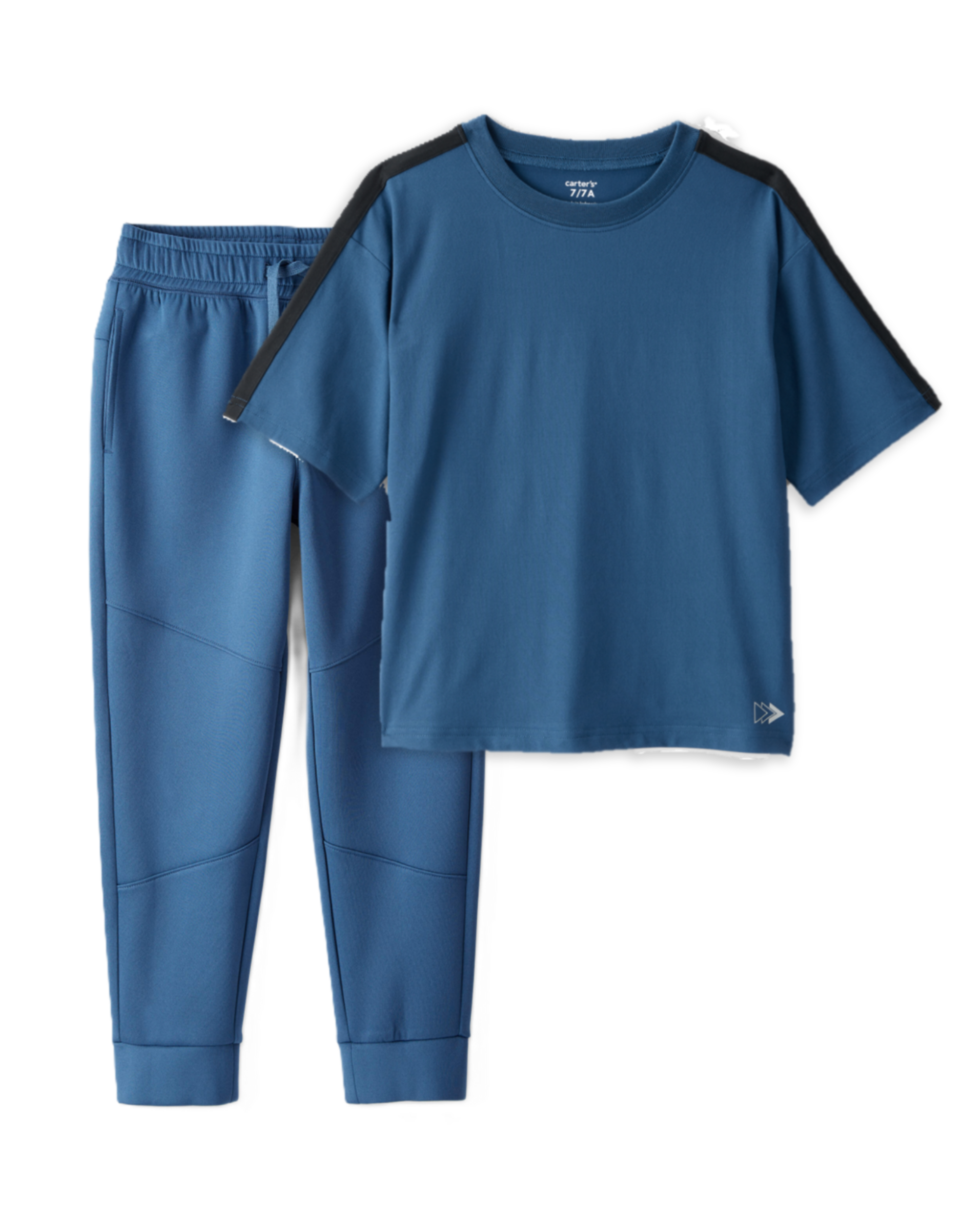 Boys 2-Piece Active Short-Sleeve Tee & Joggers Set - Blue