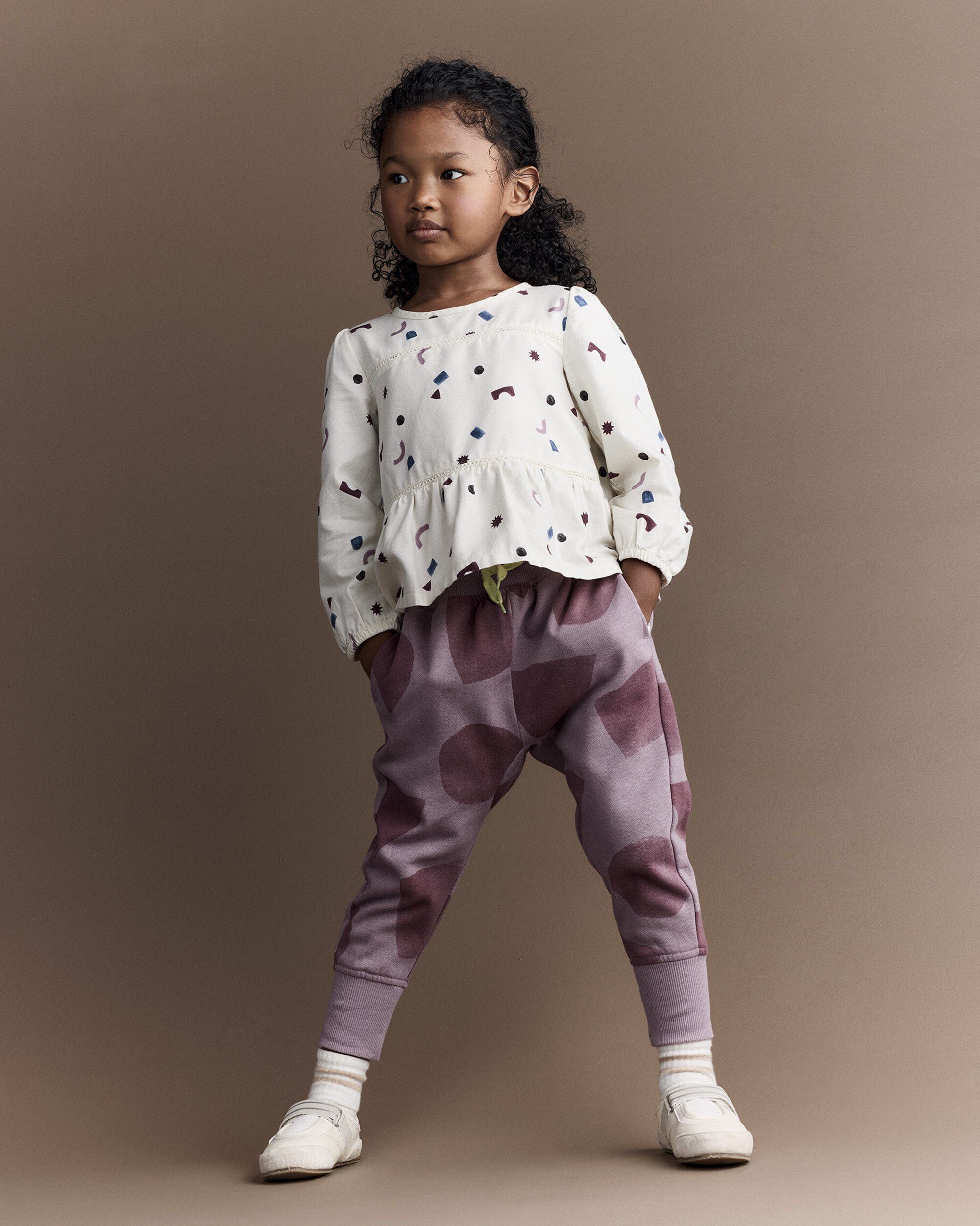 Otter Avenue Toddler Boys City Park Jogger Pant With Shapes - Mauve 12M Mauve 13$
