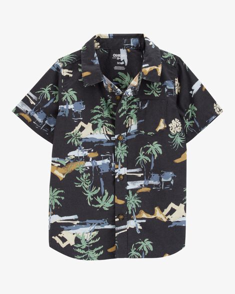  Product image 1 of Baby Short-Sleeve Tropical Print Button-Front Shirt