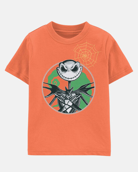 boys glow nightmare before christmas halloween short-sleeve graphic tee - orange