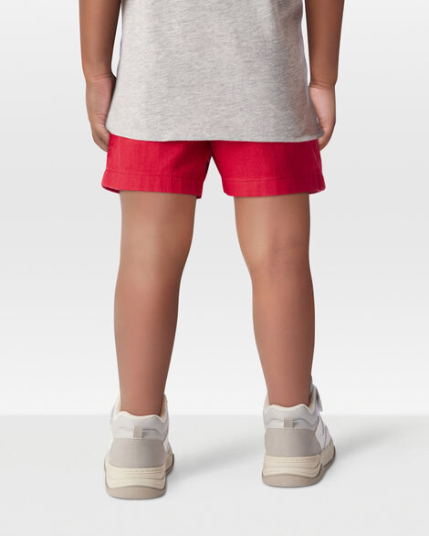  Product image 3 of Toddler Pull-On Cotton Shorts - Red