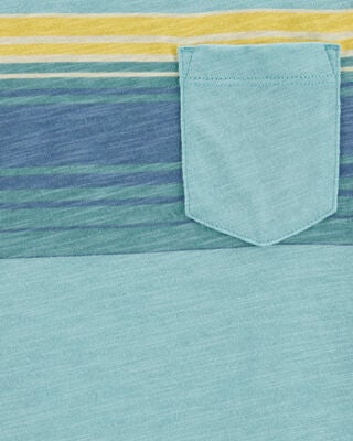 Product image 2 of Kid Striped Front-Pocket Tank - Green