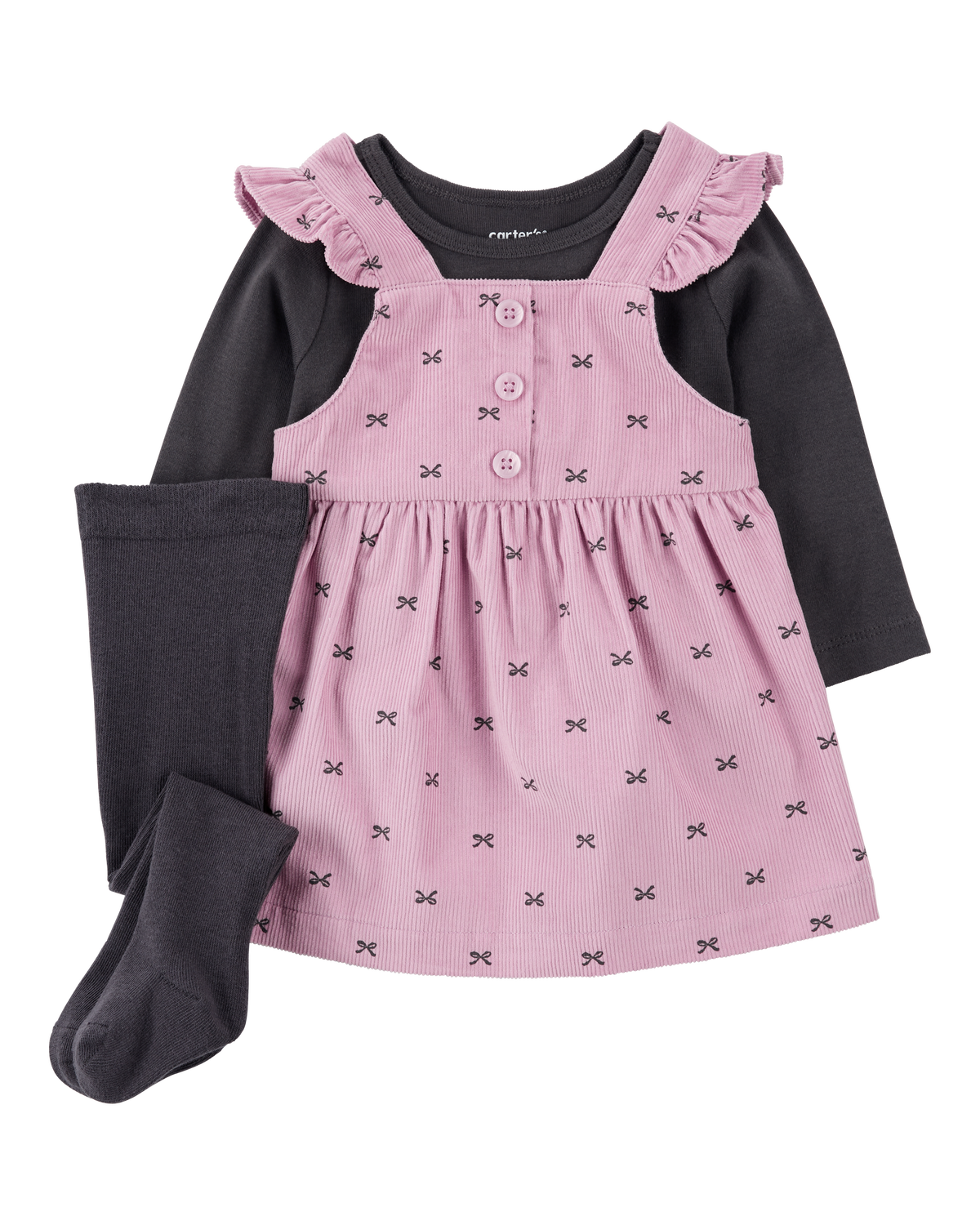 Baby 2 Piece Tee Bow Corduroy Jumper Set Carter s Carter s