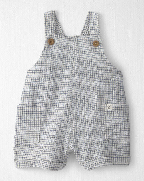 Baby Organic Cotton Seersucker Gauze Shortalls