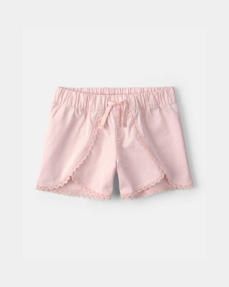 Girls Eyelet Shorts - Pink