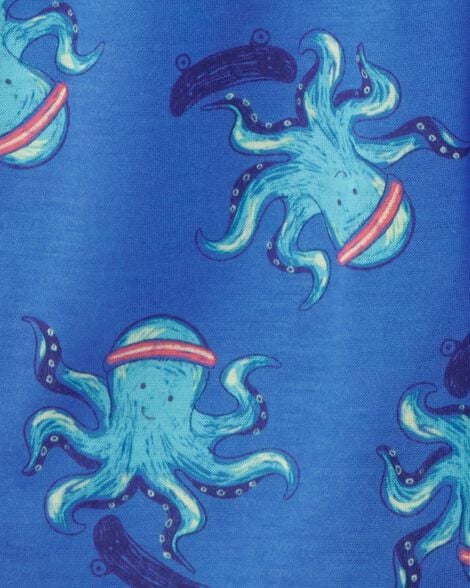 Product image 3 of Boys 2-Piece Octopus Print Loose Fit Pajamas