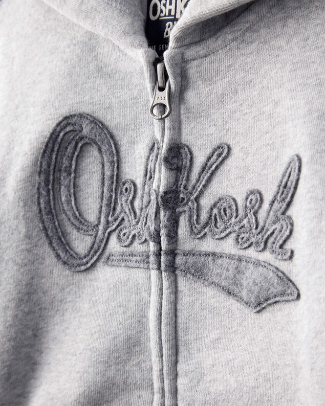 Product image 2 of Toddler Boy OshKosh Fleece Logo Zip Jacket - Grey