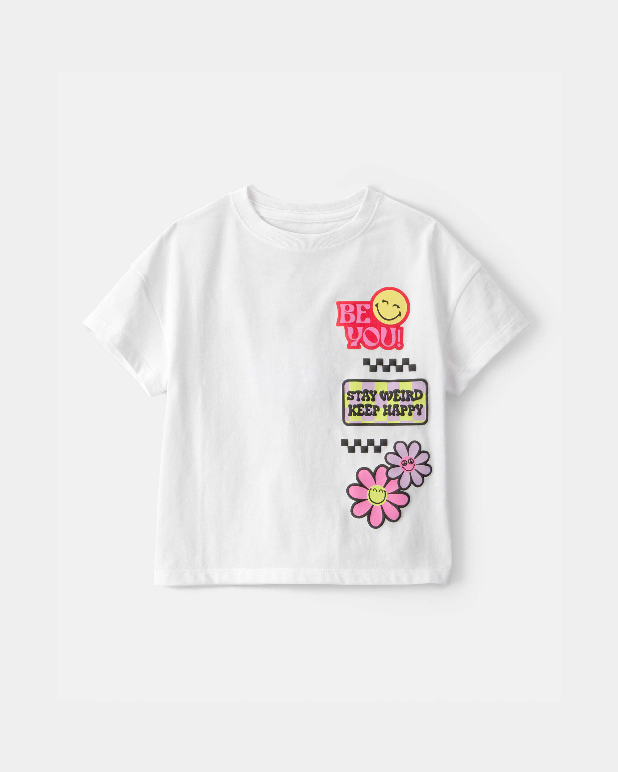 OshKosh Bgosh Toddler Girl SmileyWorld Graphic Tee 2T White 11$