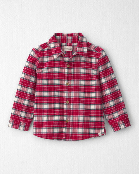 Toddler Boy Organic Cotton Flannel Button-Down Shirt