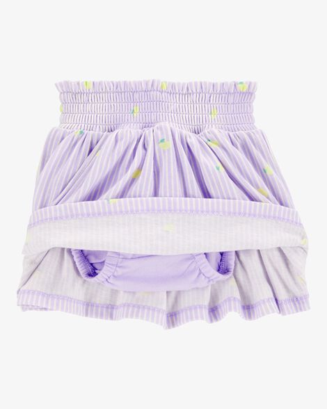  Product image 2 of Baby Striped Lemon Print Skort - Purple