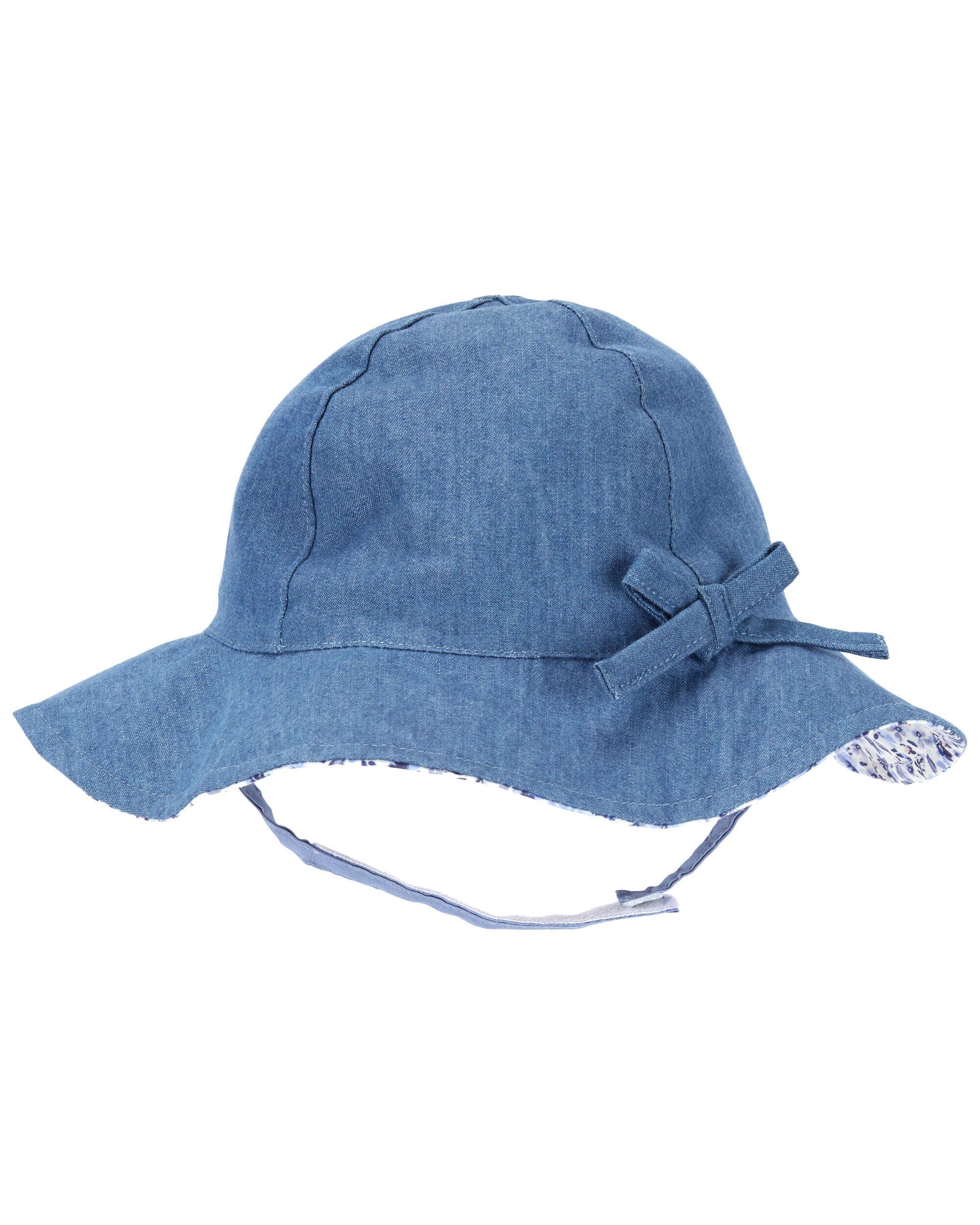 Baby Chambray Bow Sun Hat