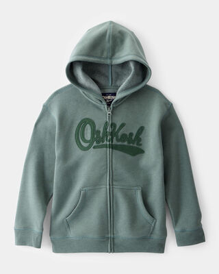 Product image 1 of Kid OshKosh Fleece Logo Zip Jacket - Green