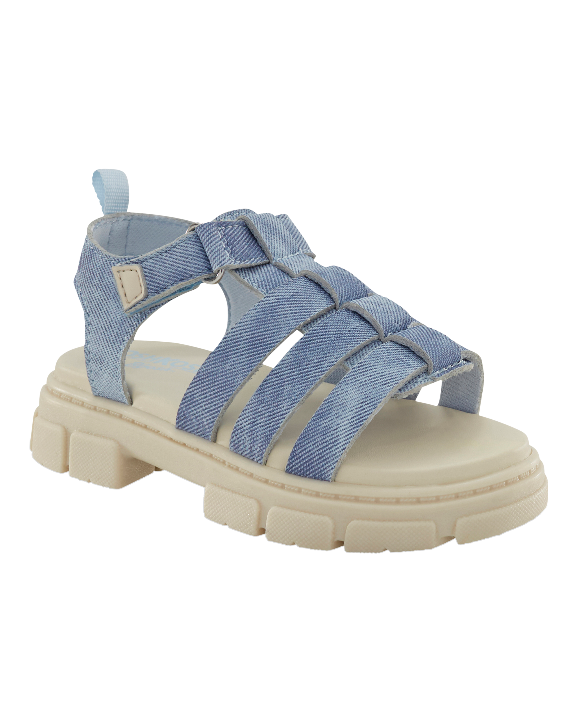 Toddler Girl Strappy Denim Sandals - Blue