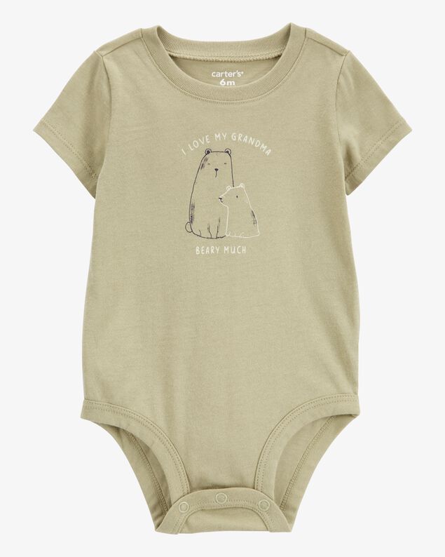 Product image 1 of Baby Grandma Short-Sleeve Bodysuit - Olive