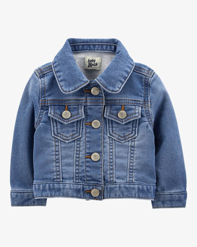 Product image 1 of Baby Girl Knit-Like Denim Jacket - Dark Wash