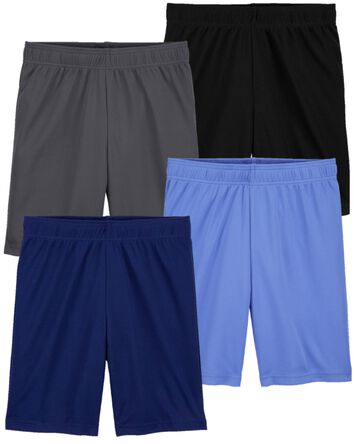Kid 4-Pack Athletic Mesh Shorts