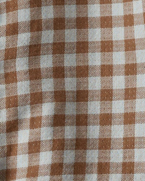  Product image 2 of Baby Organic Cotton Gauze Button-Front Jumpsuit in Gingham
