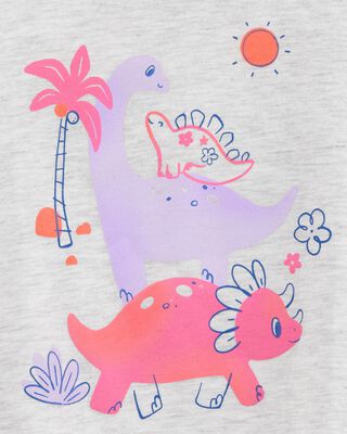 Product image 2 of Toddler Dinosaur Short-Sleeve Graphic Tee - Grey