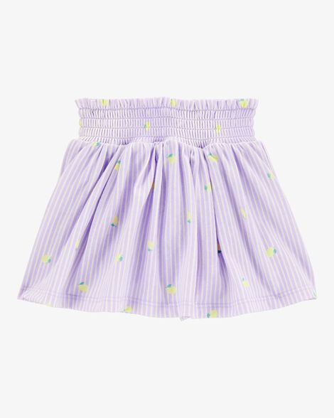  Product image 1 of Baby Striped Lemon Print Skort - Purple