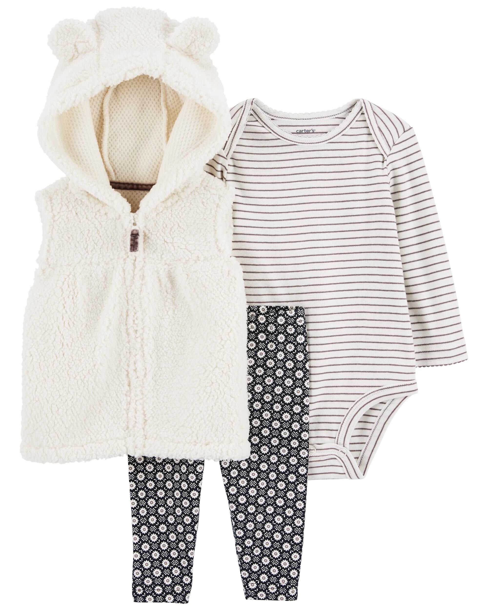 Baby 3-Piece Sherpa Little Vest Set - Carter's | Carter's
