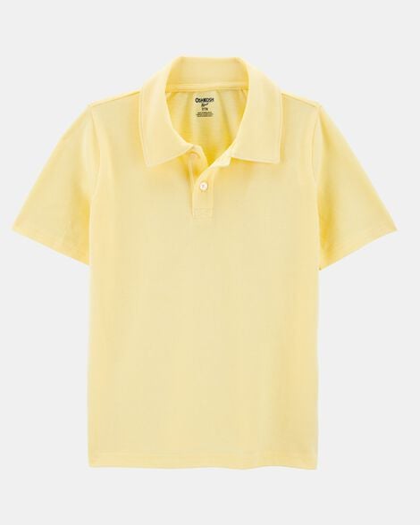 Boys Pique Uniform Polo Shirt - Yellow